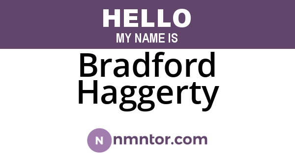 Bradford Haggerty