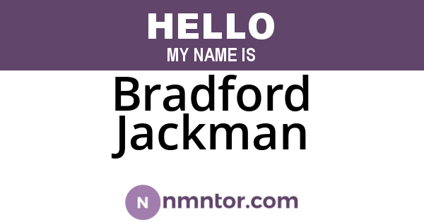 Bradford Jackman