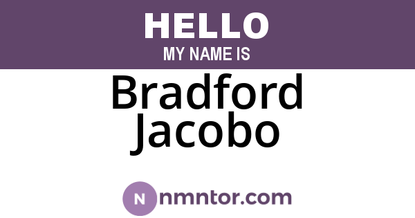 Bradford Jacobo