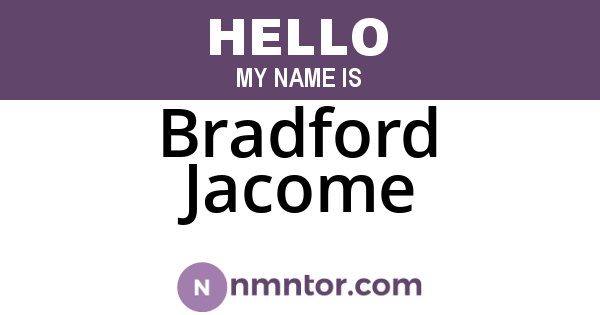 Bradford Jacome