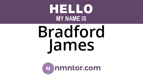 Bradford James