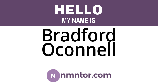 Bradford Oconnell