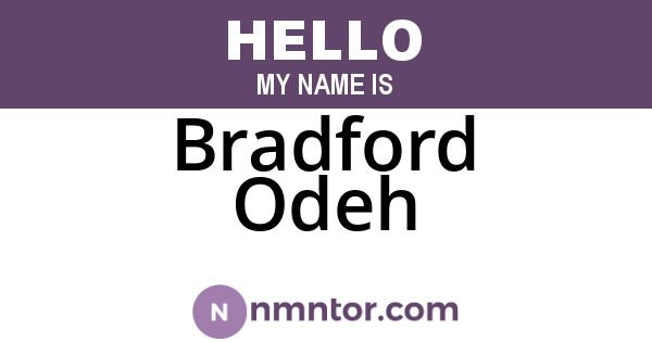 Bradford Odeh