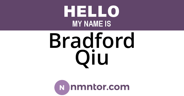 Bradford Qiu