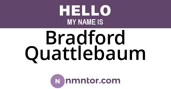 Bradford Quattlebaum