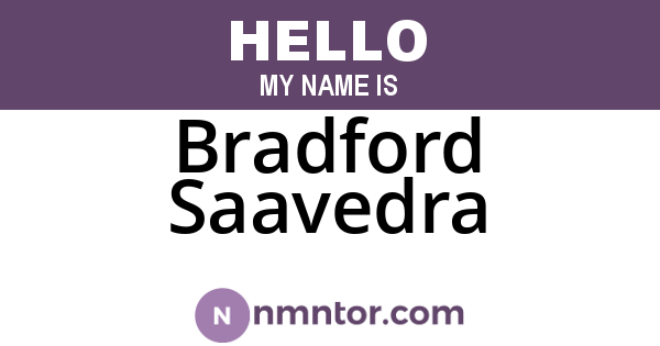 Bradford Saavedra