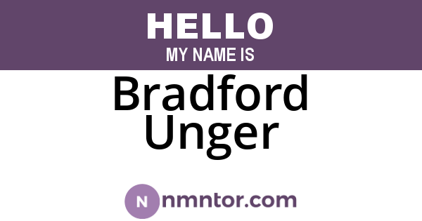 Bradford Unger