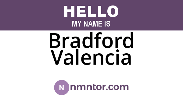 Bradford Valencia