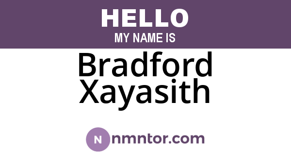 Bradford Xayasith