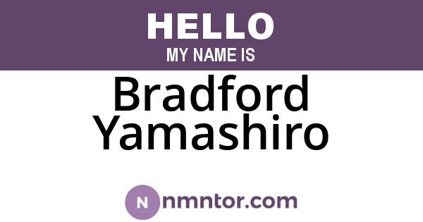 Bradford Yamashiro