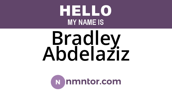 Bradley Abdelaziz