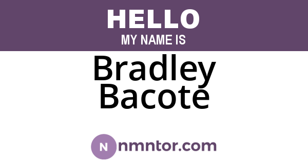 Bradley Bacote