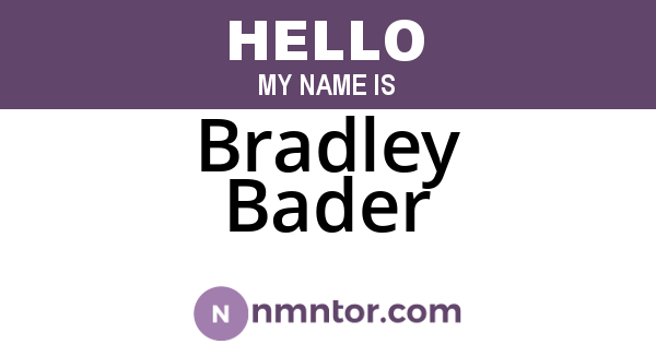 Bradley Bader