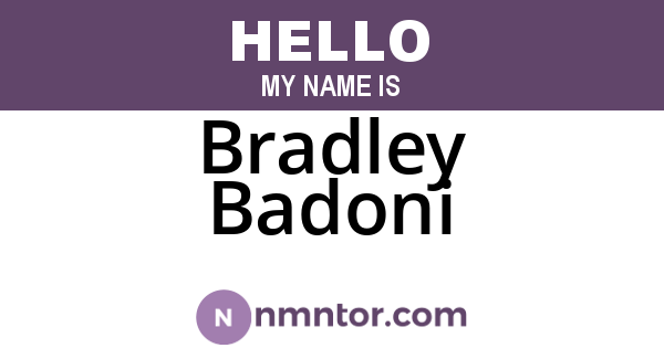 Bradley Badoni