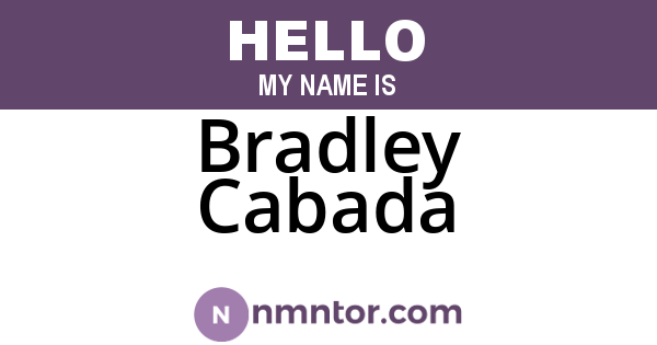 Bradley Cabada