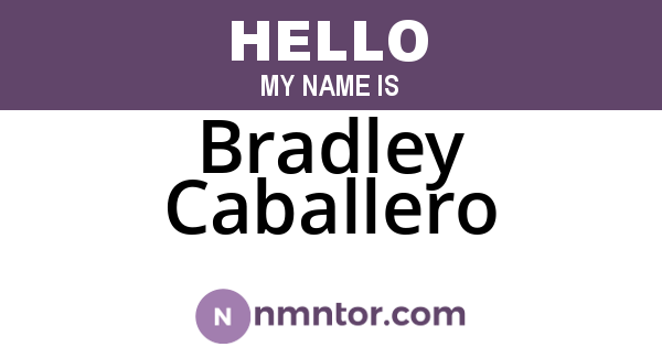 Bradley Caballero