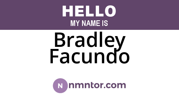 Bradley Facundo