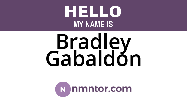 Bradley Gabaldon