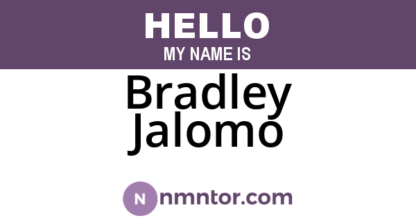 Bradley Jalomo