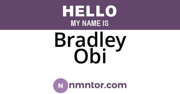 Bradley Obi
