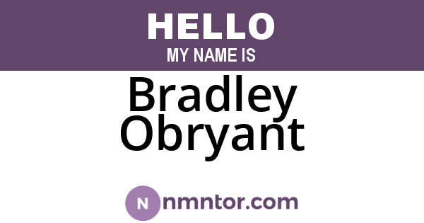Bradley Obryant