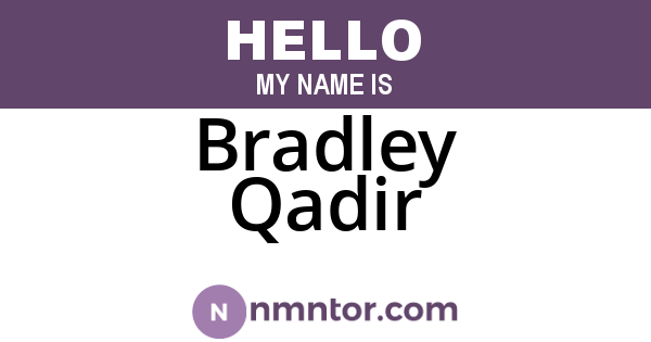 Bradley Qadir