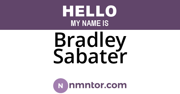 Bradley Sabater