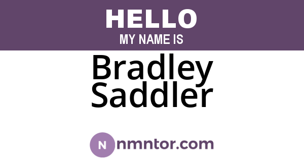 Bradley Saddler