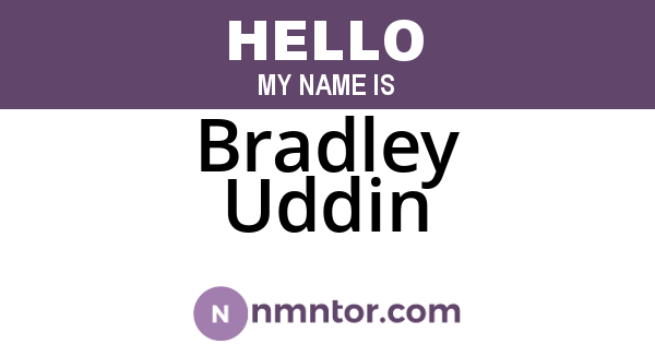 Bradley Uddin