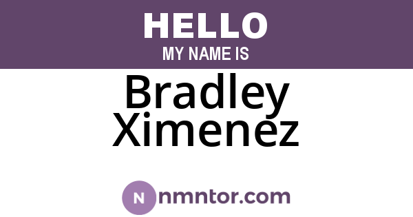 Bradley Ximenez