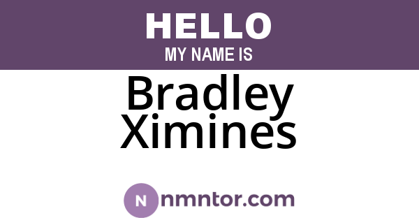 Bradley Ximines