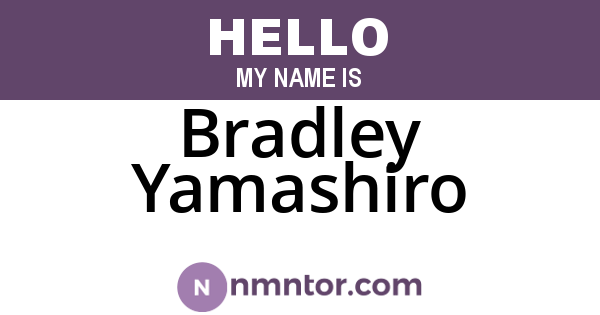 Bradley Yamashiro