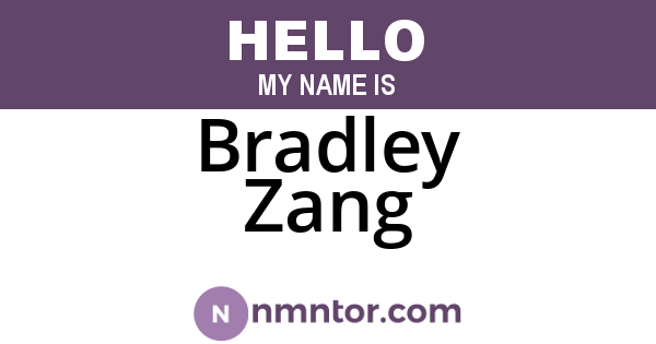 Bradley Zang