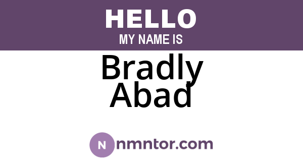 Bradly Abad