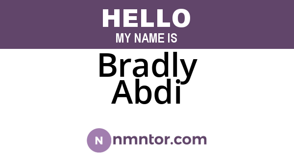 Bradly Abdi