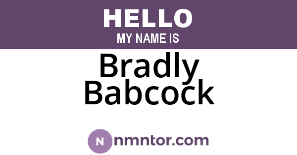 Bradly Babcock