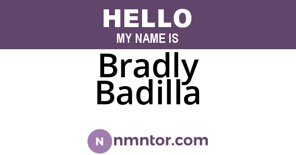 Bradly Badilla