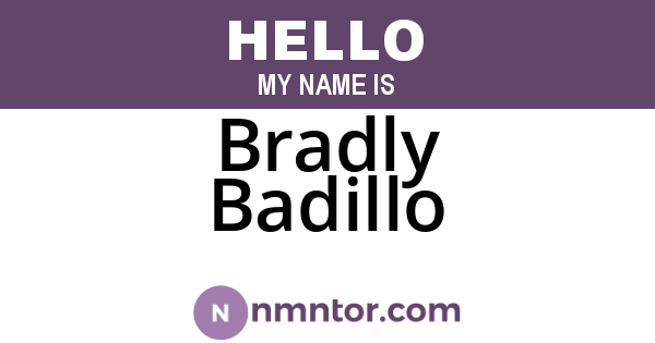 Bradly Badillo