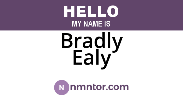 Bradly Ealy