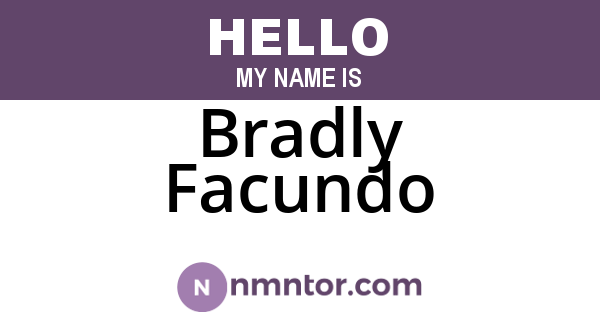 Bradly Facundo