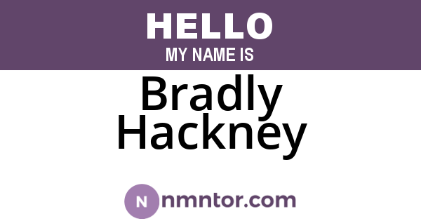 Bradly Hackney