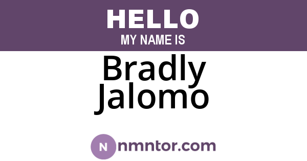 Bradly Jalomo