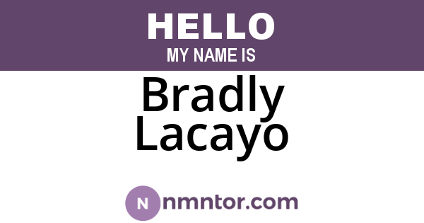 Bradly Lacayo