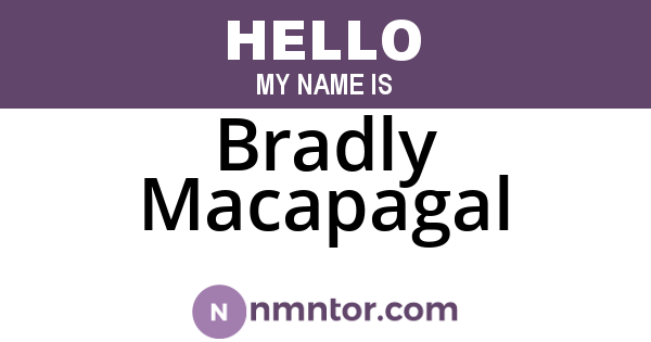 Bradly Macapagal