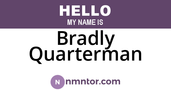 Bradly Quarterman