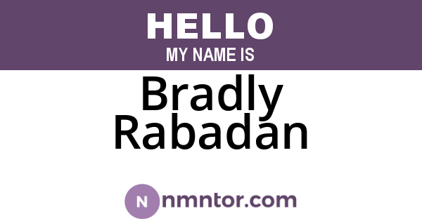 Bradly Rabadan