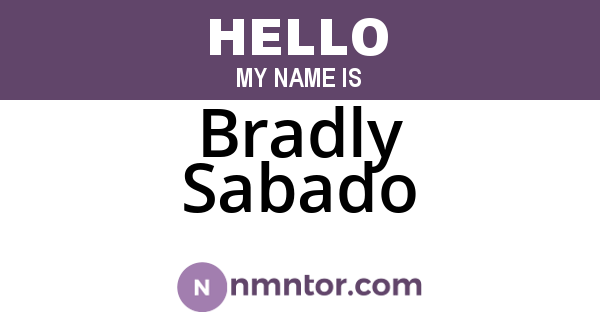 Bradly Sabado