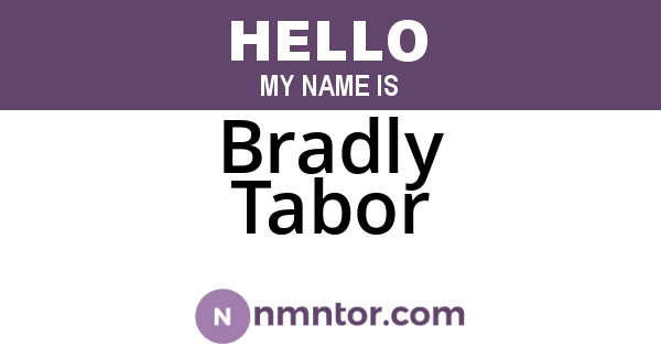 Bradly Tabor