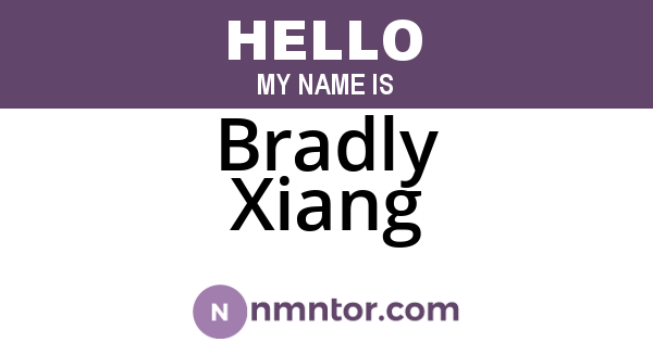 Bradly Xiang