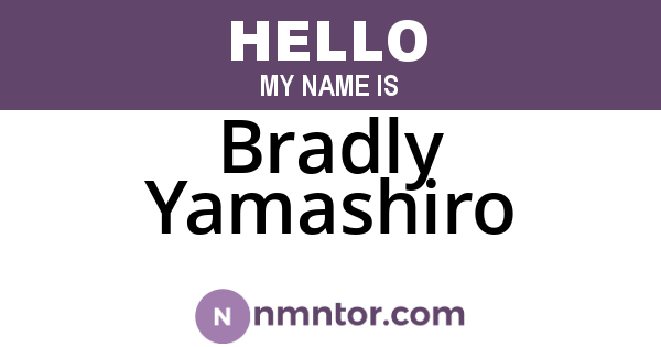 Bradly Yamashiro